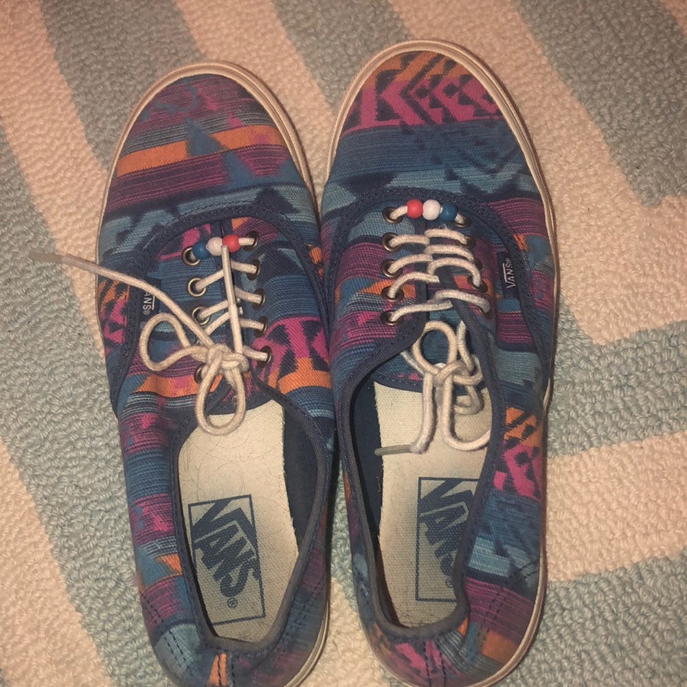 LIGHTLY WORN tribal print vans